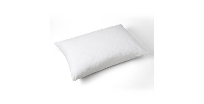 Feather and Black Quilted Pure Cotton Pillow Pro